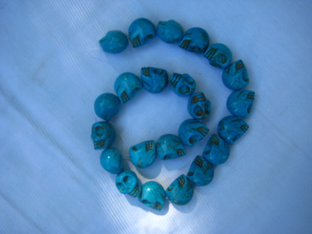 Howlite Skull Beads  Strand  helps one recognize the impact of their own actions and behaviors 3332